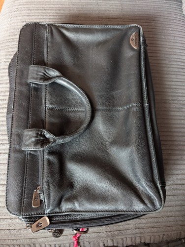 Vintage black leather - black,